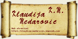 Klaudija Medarović vizit kartica